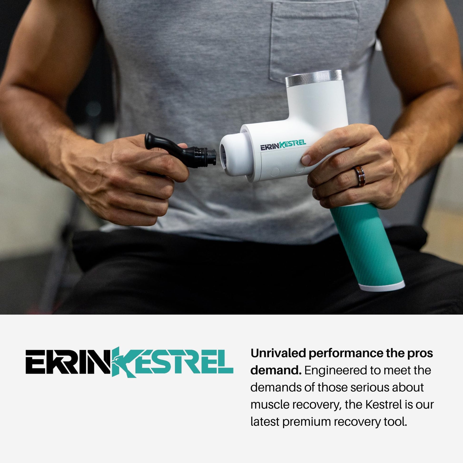 Ekrin Athletics Kestrel Massage Gun: Enhanced Precision & Comfort for Superior Muscle Recovery & Wellness | Relieve Sore Muscles and Stiffness