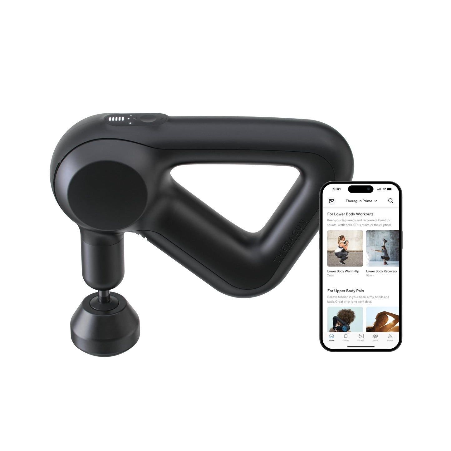 TheraGun Therabody Prime (5th Generation) - Deep Tissue Percussion Therapy Massage Gun - Bluetooth Enabled, Personal Massager for Pain Relief in Neck, Back, Leg, Shoulder and Body (Black)