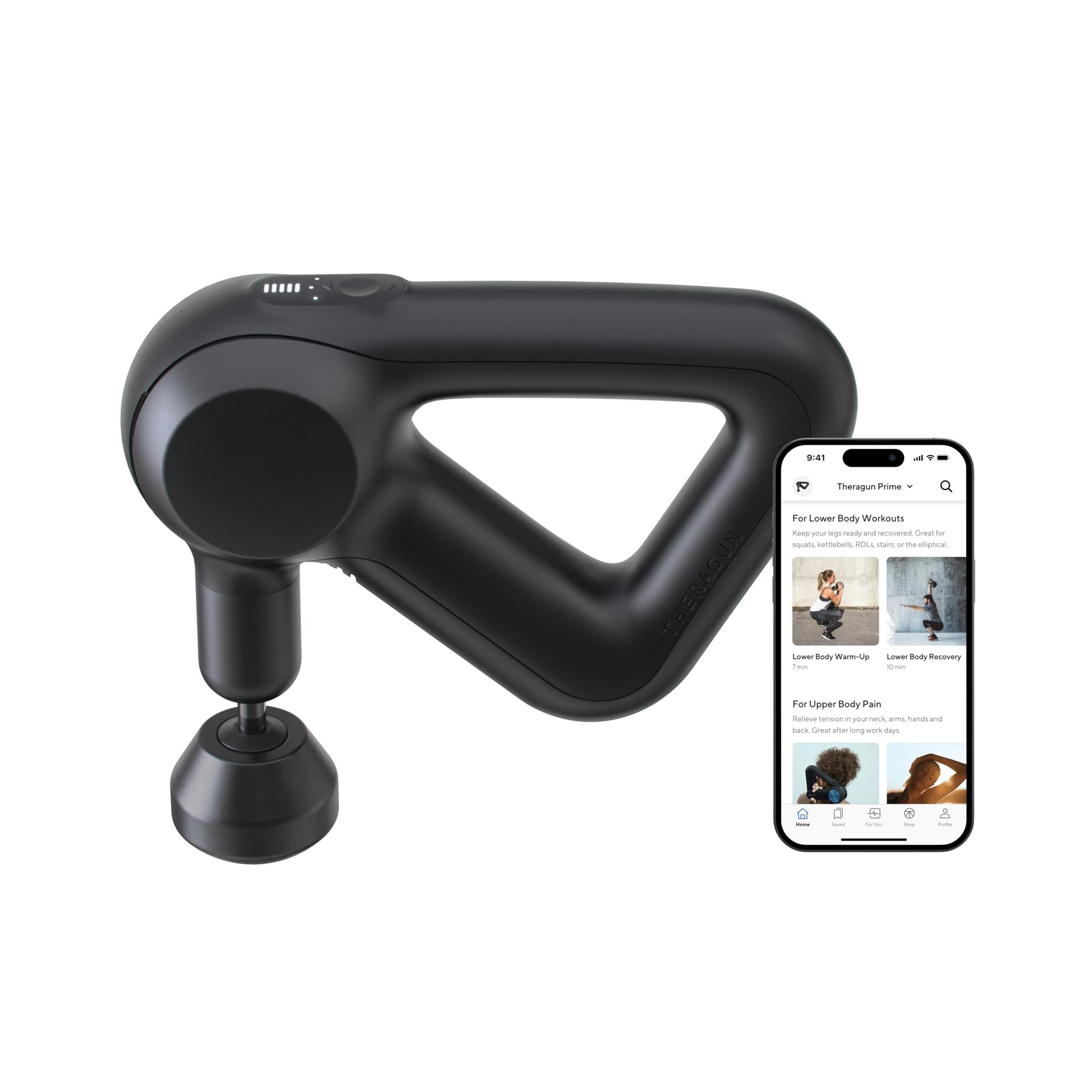 TheraGun Therabody Prime (5th Generation) - Deep Tissue Percussion Therapy Massage Gun - Bluetooth Enabled, Personal Massager for Pain Relief in Neck, Back, Leg, Shoulder and Body (Black)