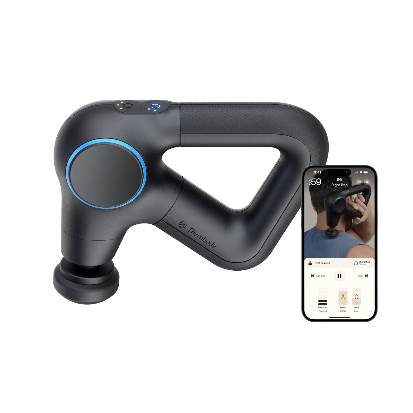 TheraGun Therabody Prime (5th Generation) - Deep Tissue Percussion Therapy Massage Gun - Bluetooth Enabled, Personal Massager for Pain Relief in Neck, Back, Leg, Shoulder and Body (Black)