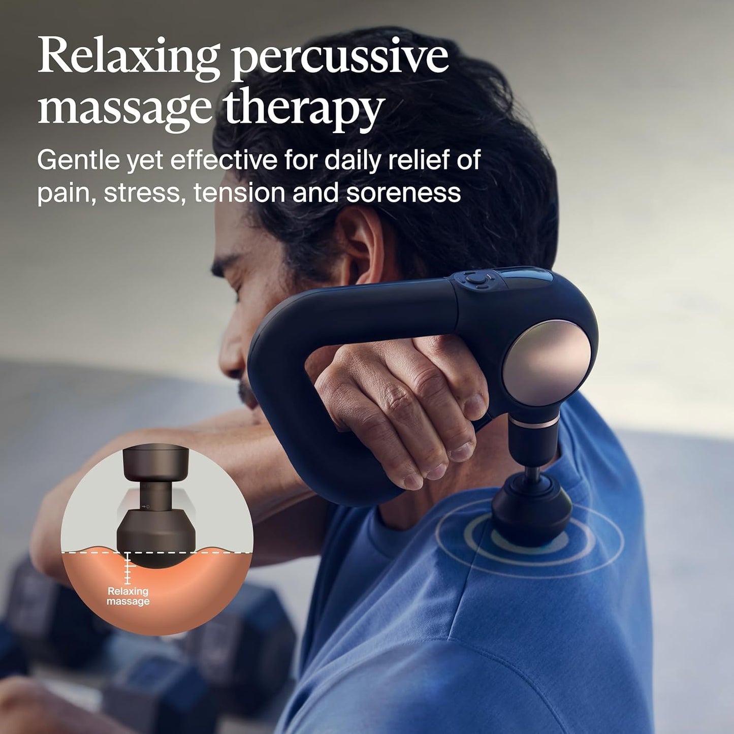 TheraGun Sense by Therabody - Deep Tissue Massage Gun with Preloaded Routines for Stress Relief, Pain Relief & Muscle Soreness in Neck, Back, Leg, Knee, and Shoulder (Black)