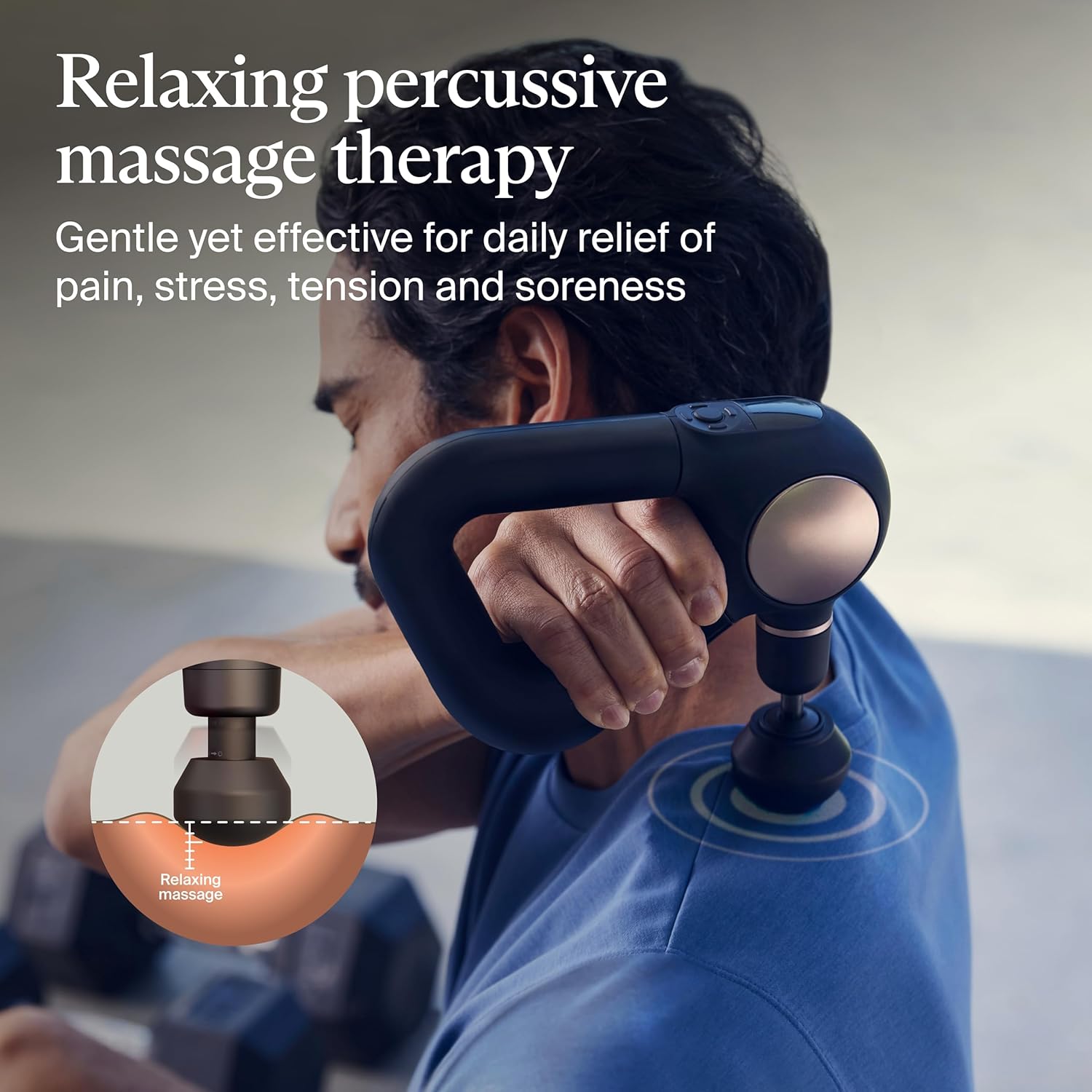 TheraGun Sense by Therabody - Deep Tissue Massage Gun with Preloaded Routines for Stress Relief, Pain Relief & Muscle Soreness in Neck, Back, Leg, Knee, and Shoulder (Black)